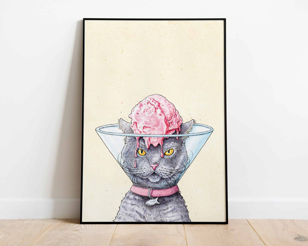 Ice Cream 'Cone Of Shame' Print (Large)