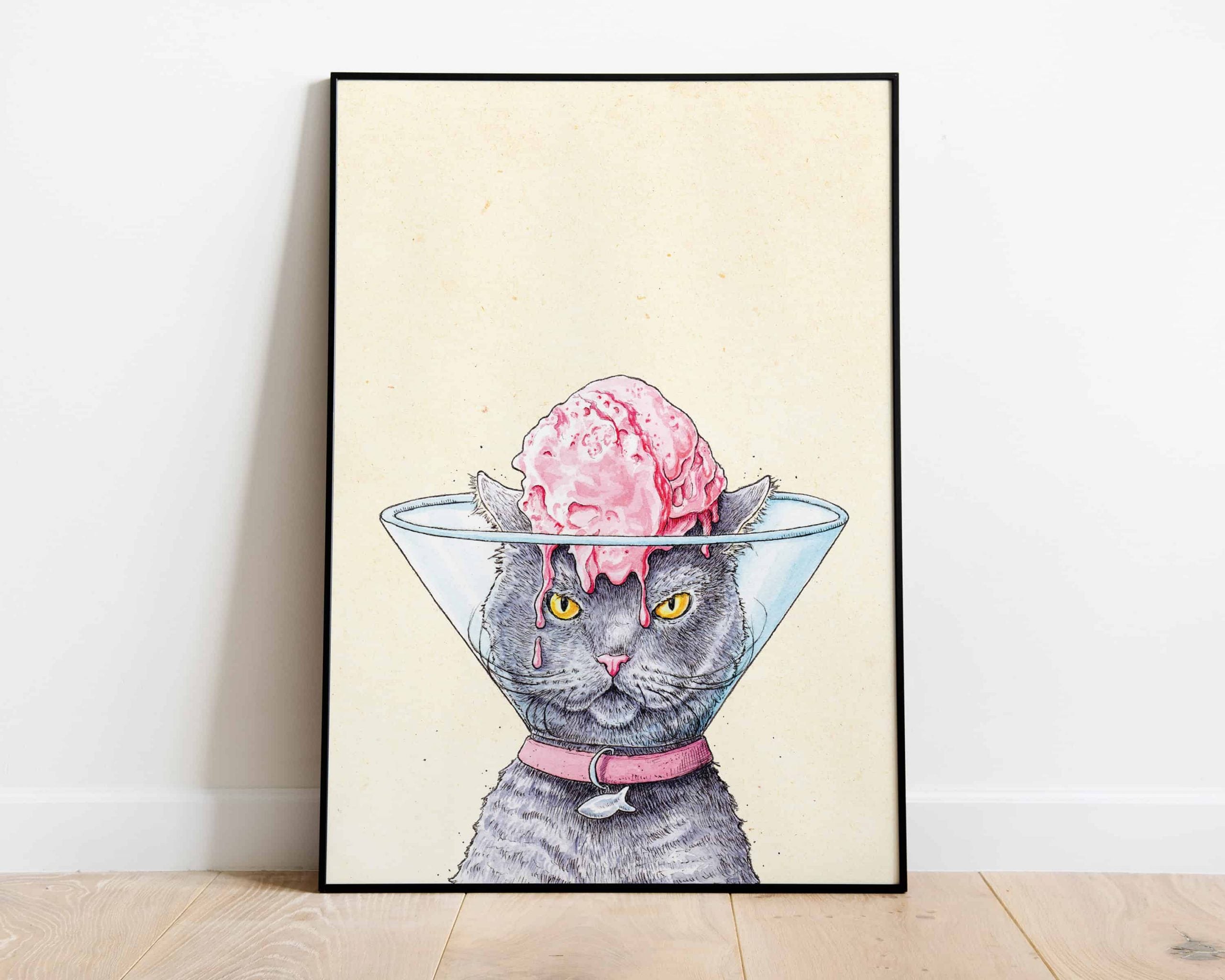 Ice Cream 'Cone Of Shame' Print (Large)