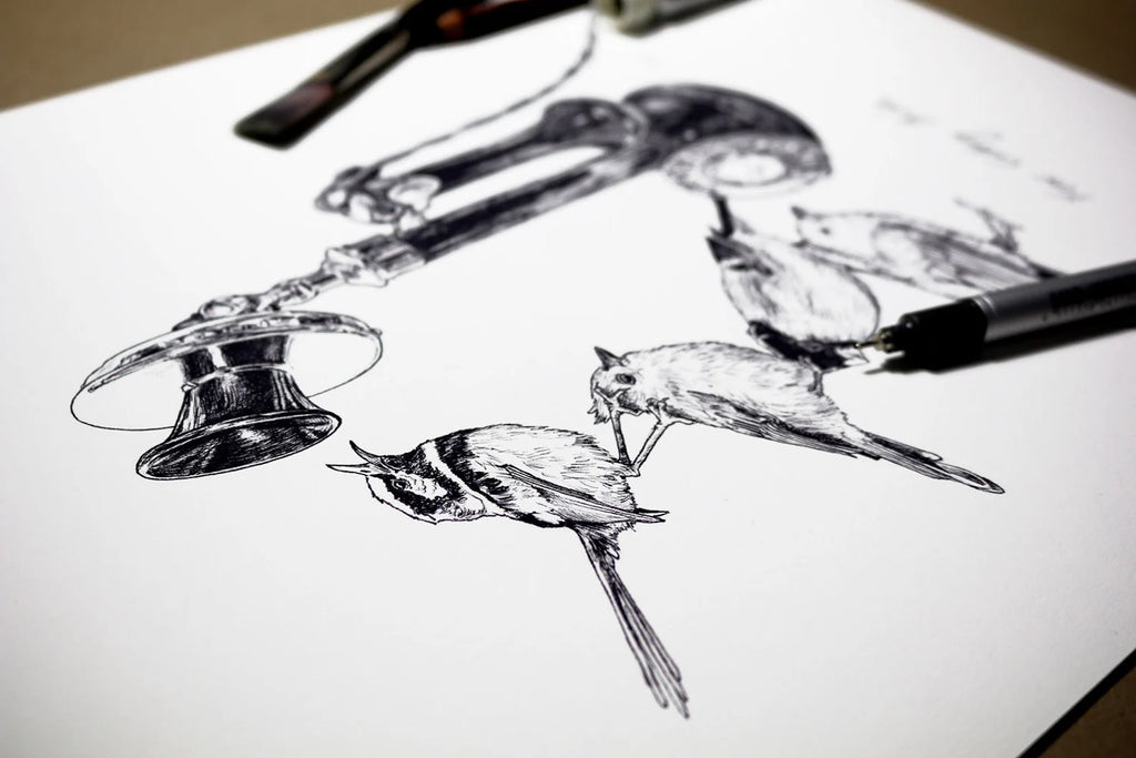 Four Calling Birds Print