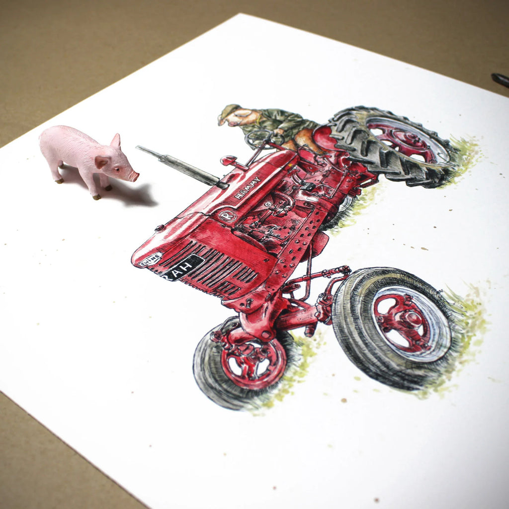 Pig Farming Print