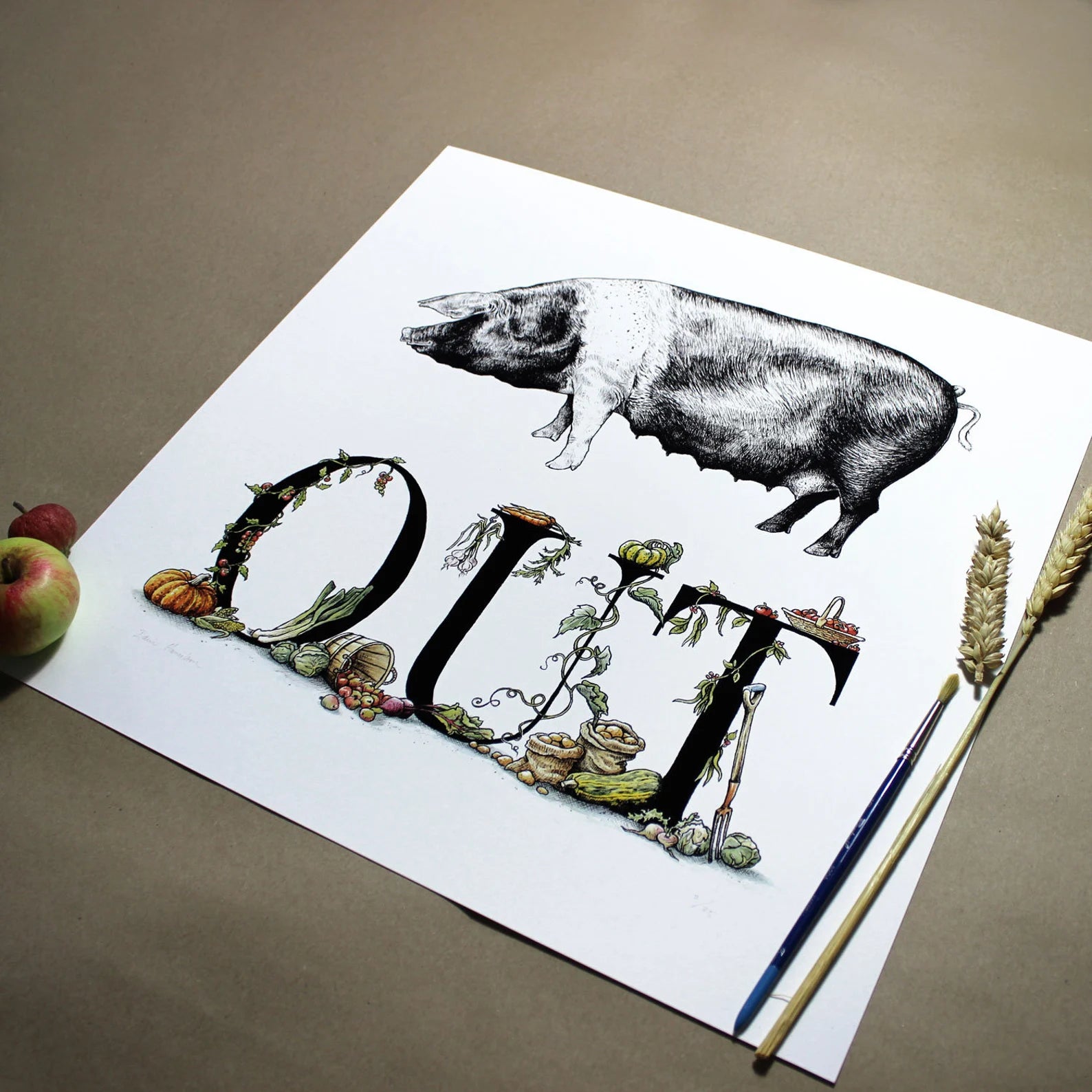 Pig Out Print (Small)