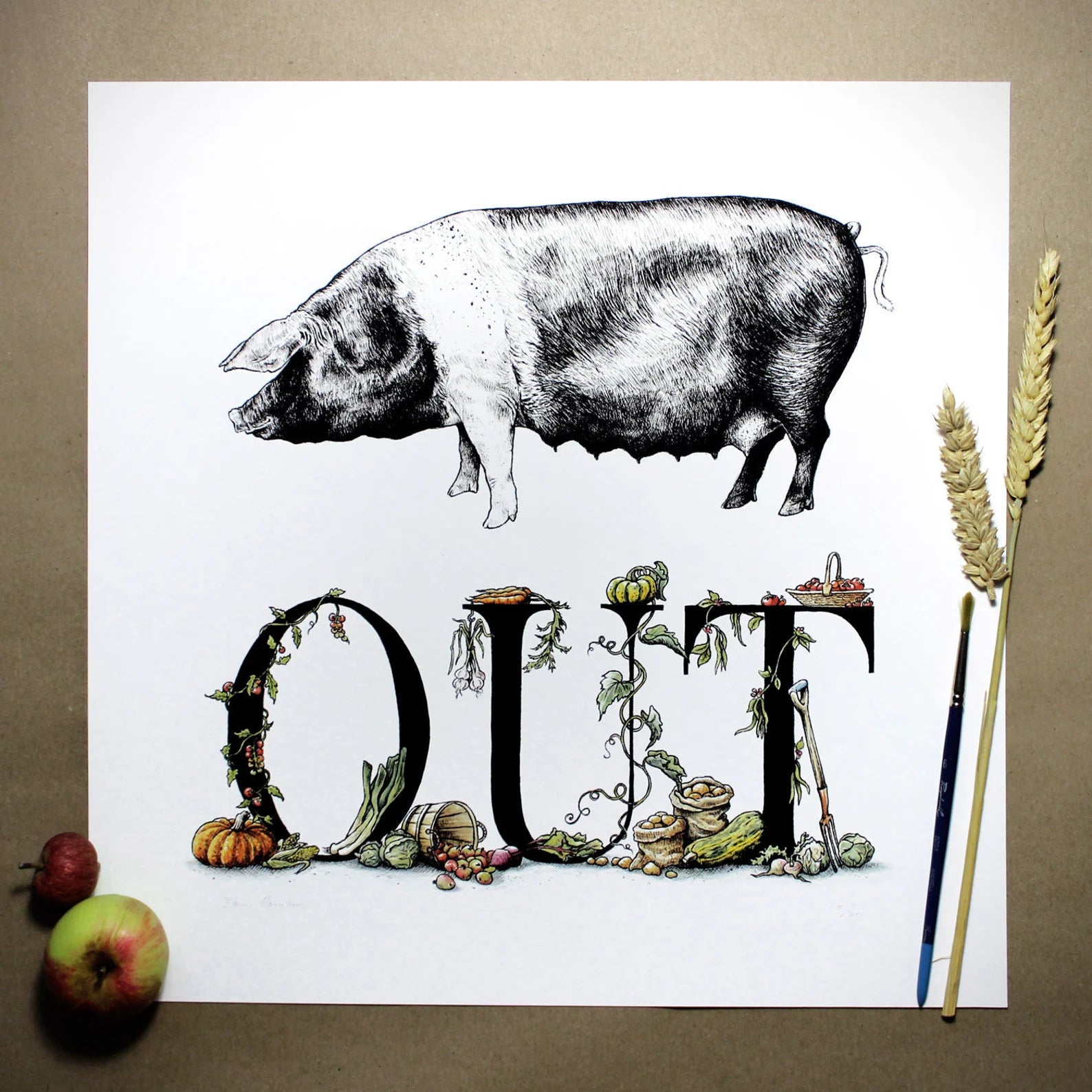Pig Out Print (Small)