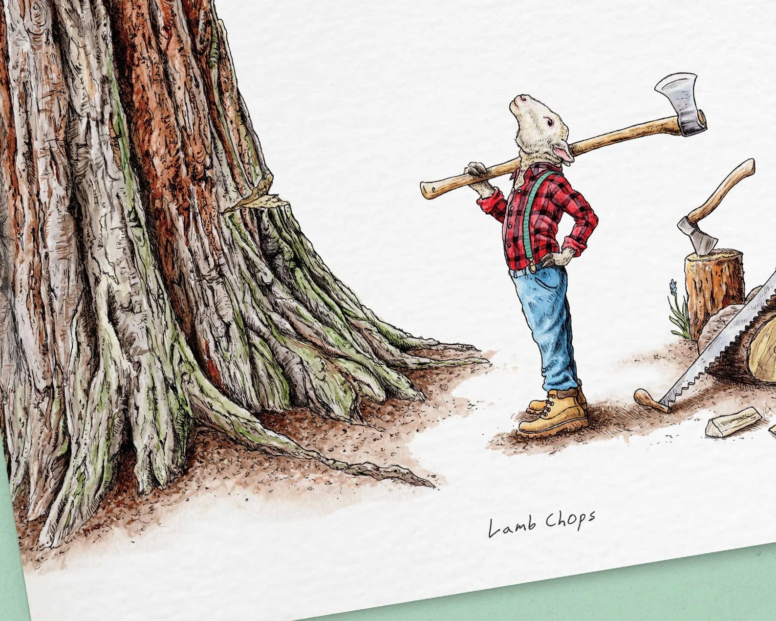 Lamb Chops Print