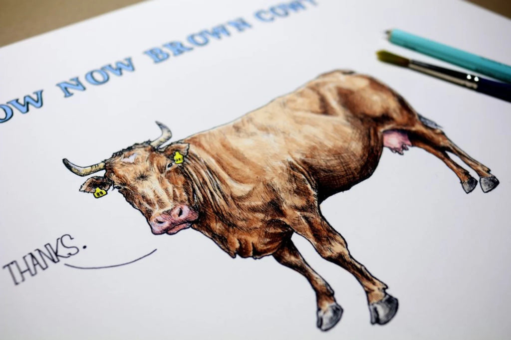 How Now Brown Cow Print