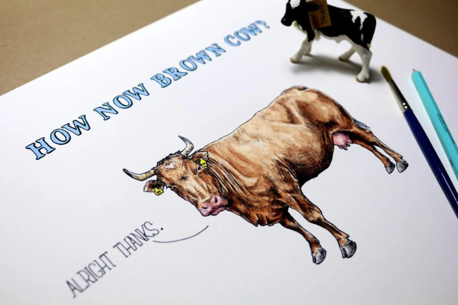 How Now Brown Cow Print