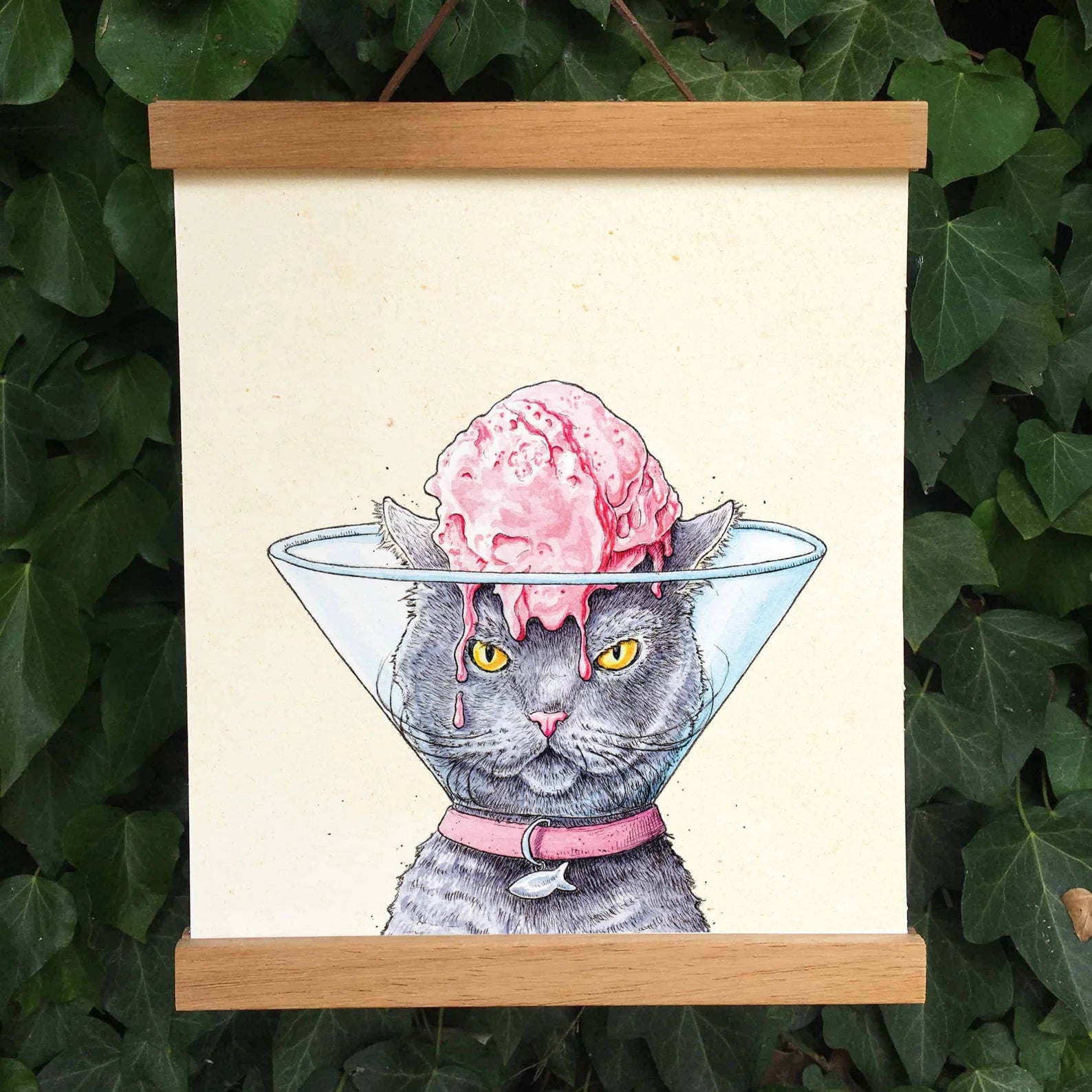 Ice Cream 'Cone Of Shame' Print