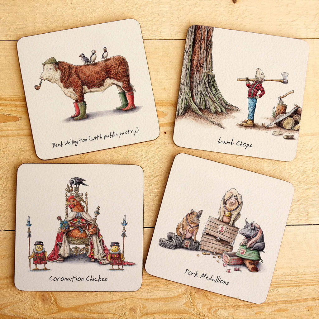 Wild Bites Coasters Set