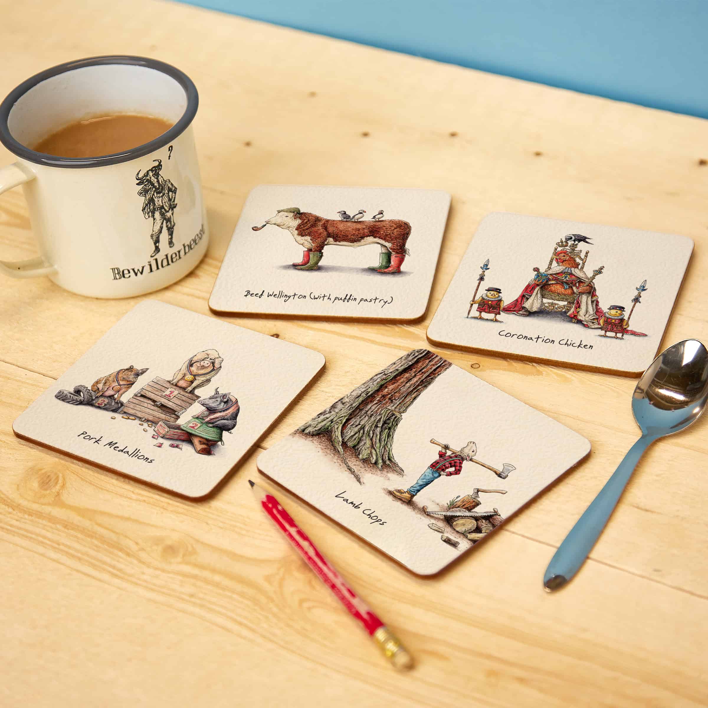 Wild Bites Coasters Set