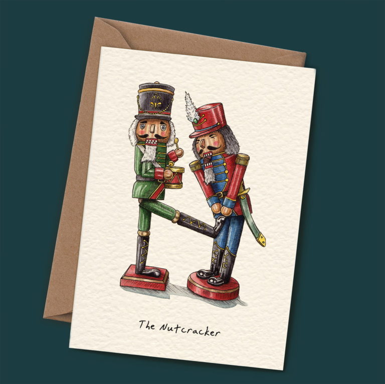Nutcracker Christmas Card Funny Christmas Card Bewilderbeest