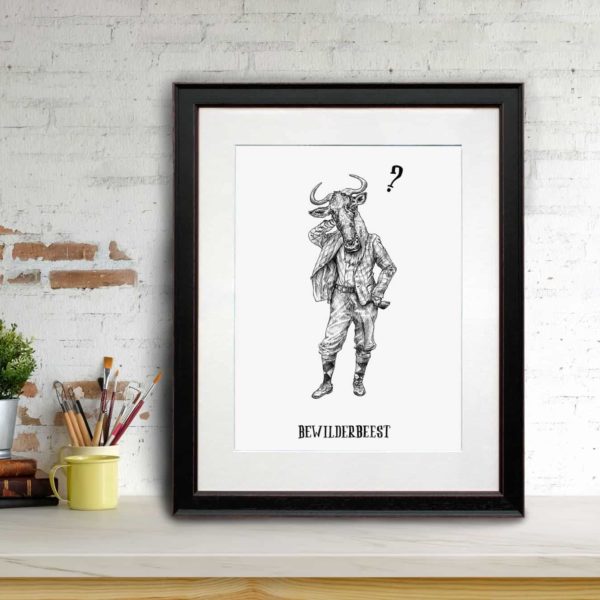 Bewilderbeest Print