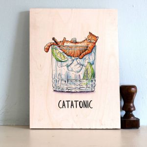 Catatonic Wood Print