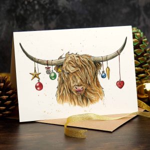 Highland Cow Christmas Card