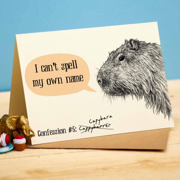 Capybara Confession Card