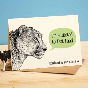 Cheetah Confession Card