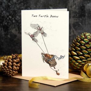 Two Turtle Doves Christmas Card