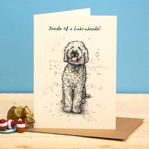 Doodle of A Labradoodle Card