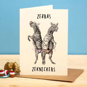 Zebras Zeknickers Card