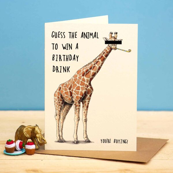 Giraffe Birthday Card