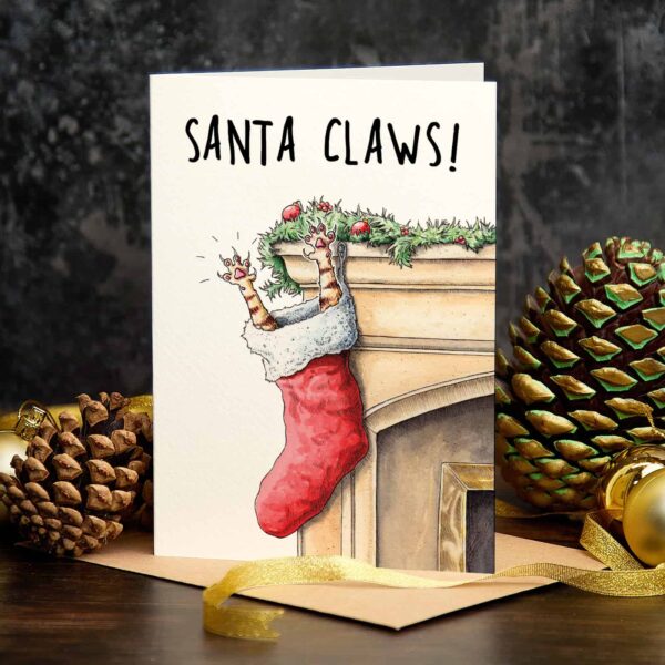 Santa Claws Card