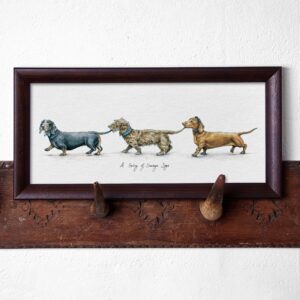 A String Of Sausage Dogs (Small) Print
