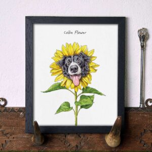 Collie Flower Print